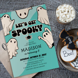 Retro Kids Boy Halloween Party Invitation
