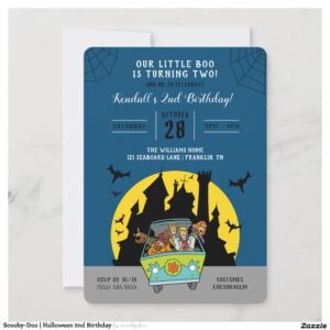 Scooby-Doo Halloween 2nd Birthday Invitation