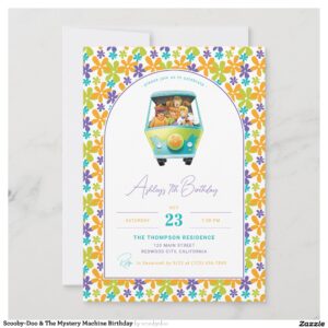 Scooby-Doo & The Mystery Machine Birthday Invitation