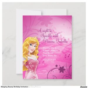 Sleeping Beauty Birthday Invitation