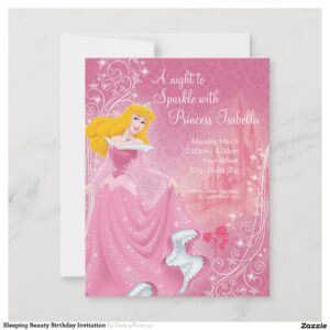 Sleeping Beauty Birthday Invitation