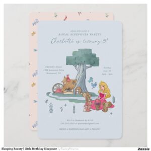 Sleeping Beauty l Girls Birthday Sleepover Invitation