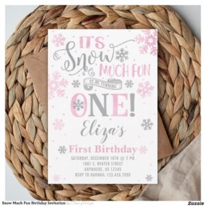 Snow Much Fun Birthday Invitation