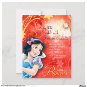 Snow White Birthday Invitation