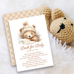 Snuggle Up Bear Book for Baby Enclosure Card