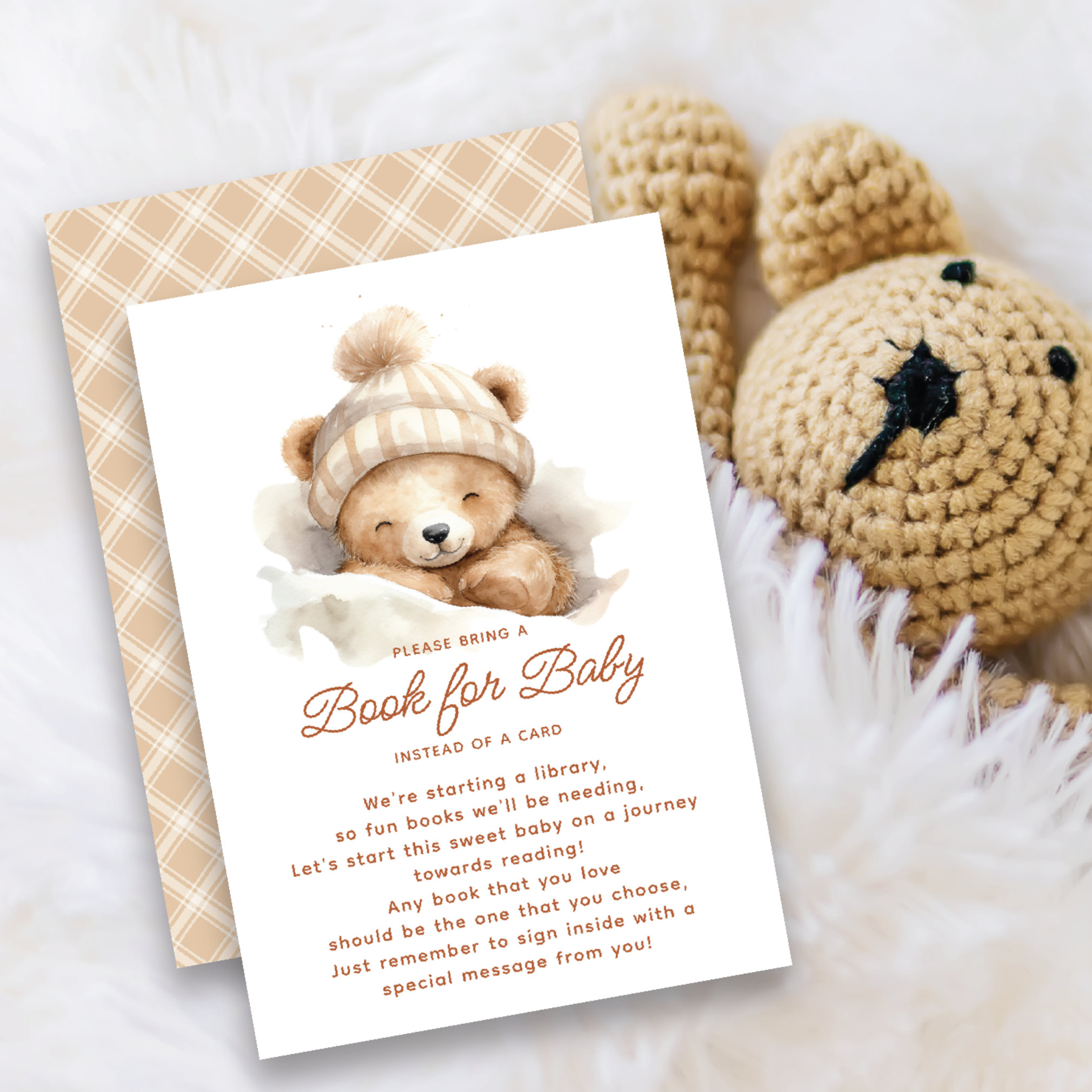 Snuggle Up Bear Book for Baby Enclosure Card