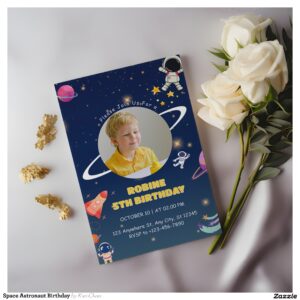 Space Astronaut Birthday Invitation