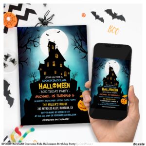 SPOOKTACULAR Costume Kids Halloween Birthday Party Invitation