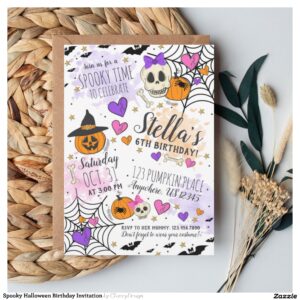 Spooky Halloween Birthday Invitation