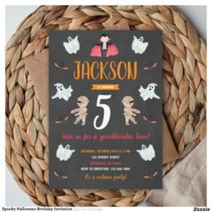 Spooky Halloween Birthday Invitation