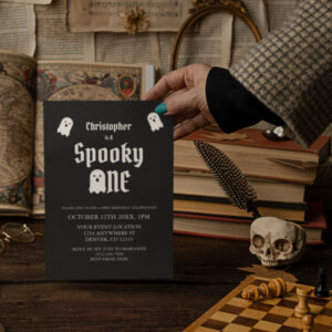 Spooky One 1st Birthday Invitation
