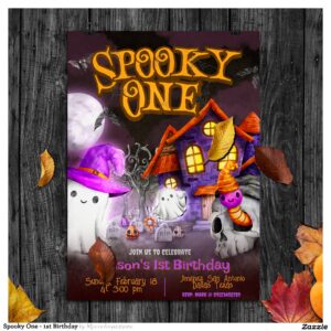 Spooky One - 1st Birthday Invitation