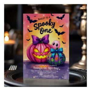Spooky One Halloween Birthday Invitation