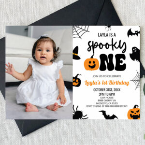Spooky One Halloween First 1st Birthday Party Invitation