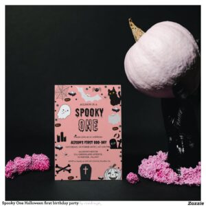 Spooky One Halloween first birthday party Invitation