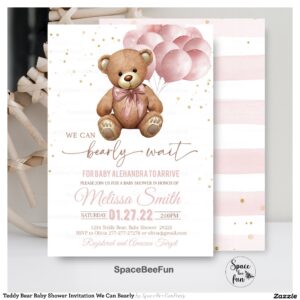 Teddy Bear Baby Shower Invitation We Can Bearly