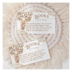 Teddy Bear Balloon Bearly Wait Baby Shower books Enclosure Card
