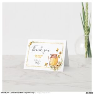 Thank you Card Honey Bee-Day Birthday
