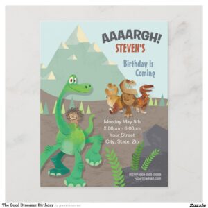 The Good Dinosaur Birthday Invitation