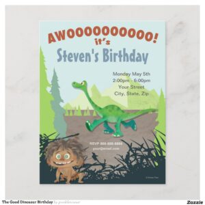 The Good Dinosaur Birthday Invitation