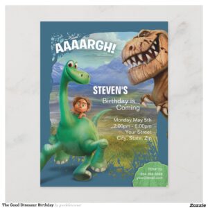 The Good Dinosaur Birthday Invitation