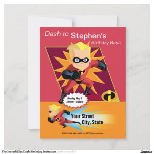 The Incredibles Dash Birthday Invitation