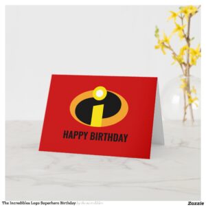 The Incredibles Logo Superhero Birthday Card