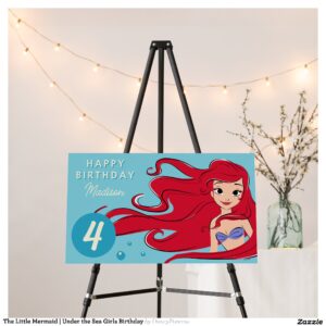 The Little Mermaid Under the Sea Girls Birthday Foam Board