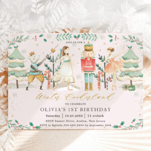 The Nutcracker Winter Onederland 1st Birthday Inv Invitation