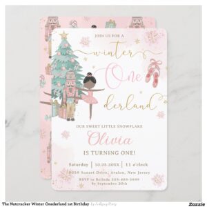 The Nutcracker Winter Onederland 1st Birthday Invitation