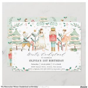 The Nutcracker Winter Onederland 1st Birthday Invitation