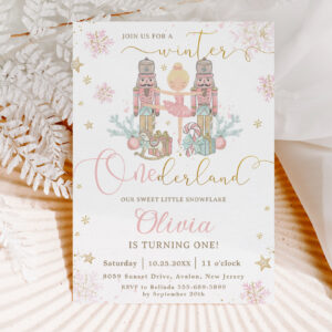 The Nutcracker Winter Onederland 1st Birthday Invitation