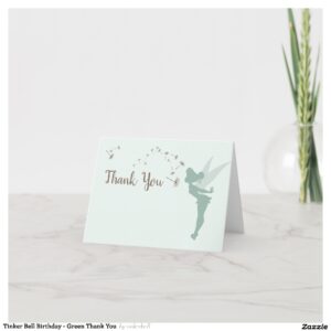 Tinker Bell Birthday - Green Thank You