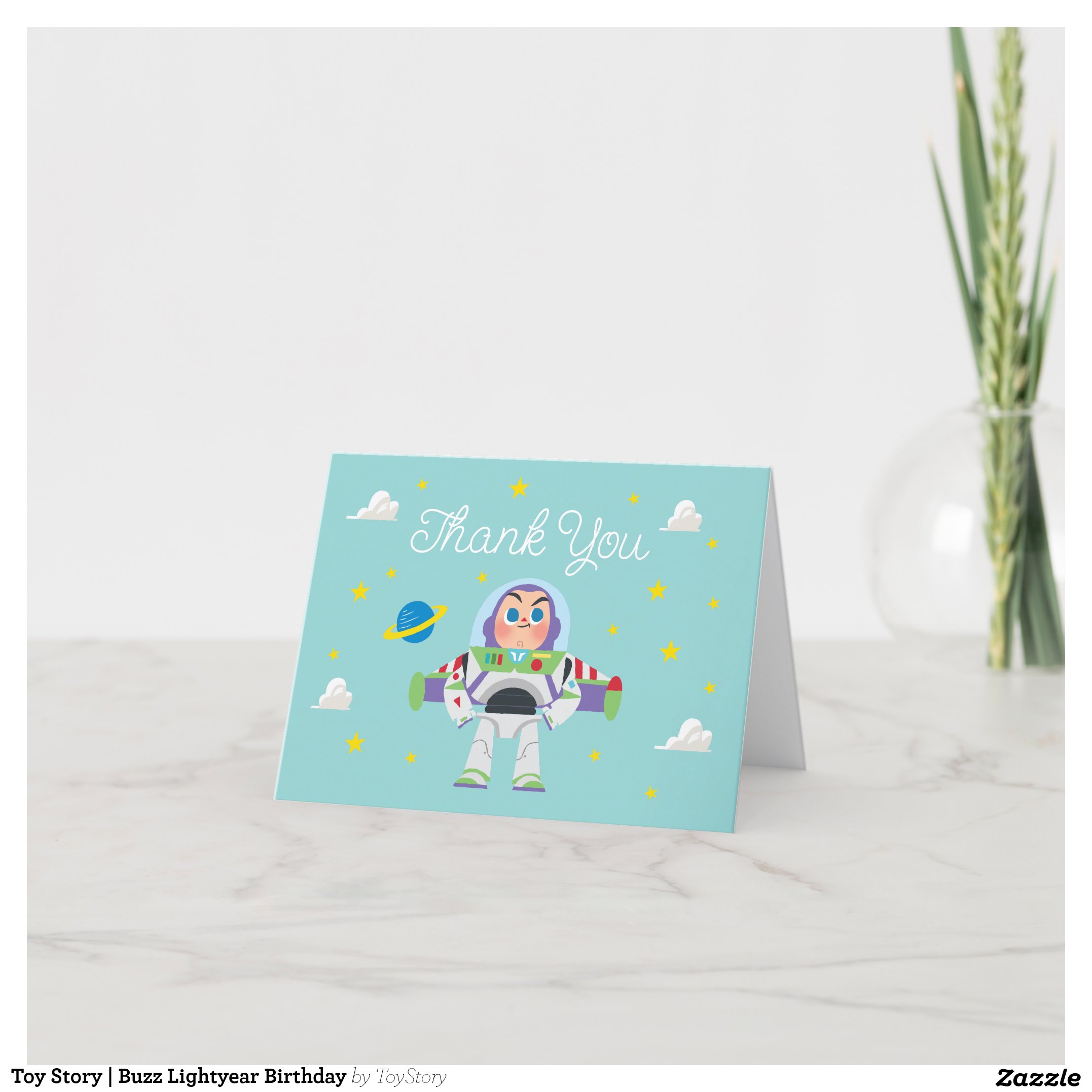 Toy Story Buzz Lightyear Birthday Thank You Card