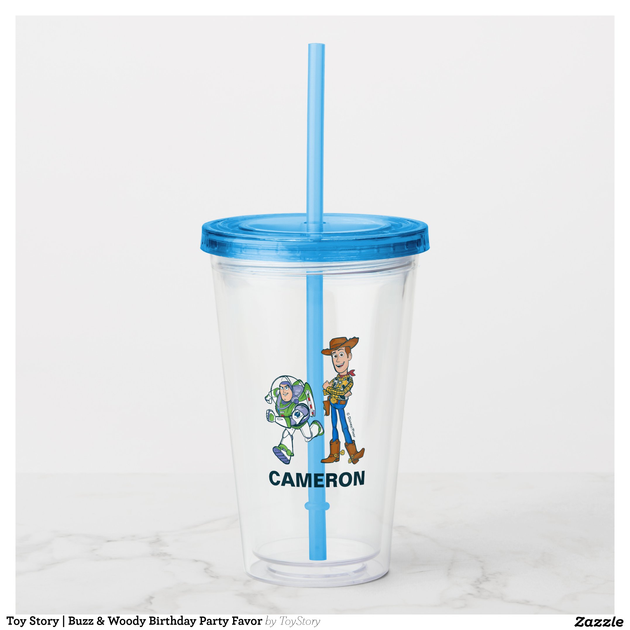 Toy Story Buzz & Woody Birthday Party Favor Acrylic Tumbler
