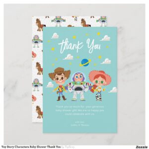 Toy Story Characters Baby Shower Thank You