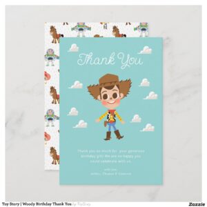 Toy Story Woody Birthday Thank You