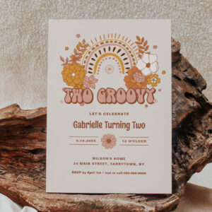 Two Groovy Birthday Invitation