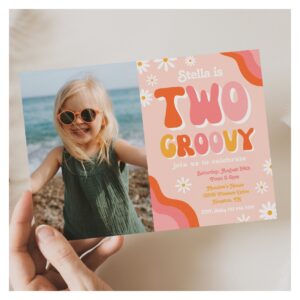 Two Groovy Birthday Invitation Groovy Invitation