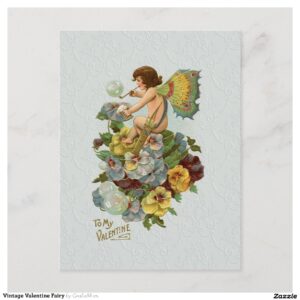 Vintage Valentine Fairy Holiday Postcard