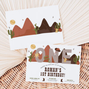 Western Cowboy Boy's Birthday Invitation