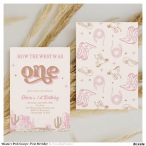 western_pink_cowgirl_first_birthday_invitation-r_ihwzt0_2154 Western Pink Cowgirl First Birthday Invitation