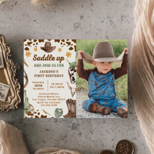 western_saddle_up_and_join_us_for_birthday_photo_invitation-r_79ri13_2154 Western Saddle Up And Join Us For Birthday Photo Invitation