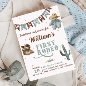 western_wild_west_first_rodeo_cowboy_birthday_invitation-r_v0nq6l_2154 Western Wild West First Rodeo Cowboy Birthday Invitation
