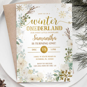 white_floral_winter_onderland_1st_birthday_invitation-r_8drbi3_2154 White Floral Winter Onderland 1st Birthday Invitation