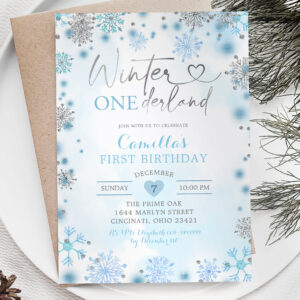 white_silver_snowflake_winter_onederland_birthday_invitation-r_81gvrr_2154 White Silver Snowflake Winter Onederland Birthday Invitation