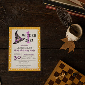 wicked_one_halloween_first_birthday_invitation-r_82u0xo_2154 Wicked One Halloween First Birthday Invitation