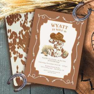 wild_three_western_cowboy_birthday_party_invitation-r_ddsva_2154 Wild & Three Western Cowboy Birthday Party Invitation
