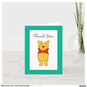 winnie_the_pooh_one_first_birthday_thank_you_card-r1991b2a598224c74852d6fe29add9674_udf7g_2154 Winnie the Pooh - One First Birthday Thank You Card
