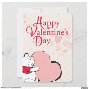 Winnie the Pooh Valentine Holiday Card